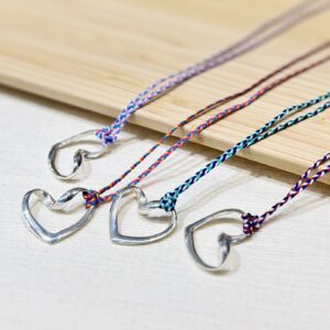 Kayla Cord Heart Necklace