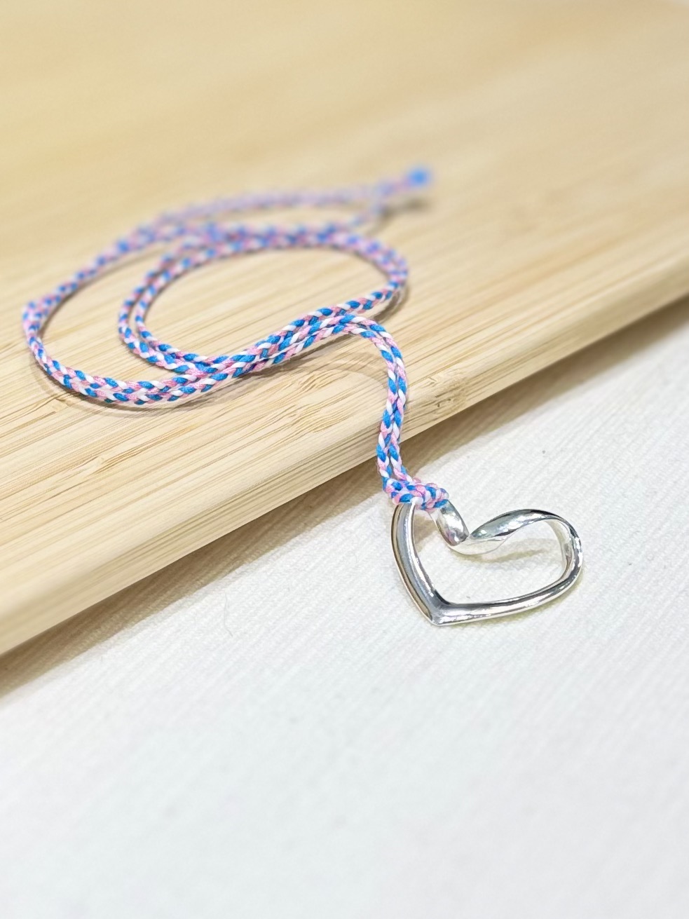 Kayla Cord Heart Necklace - Image 4