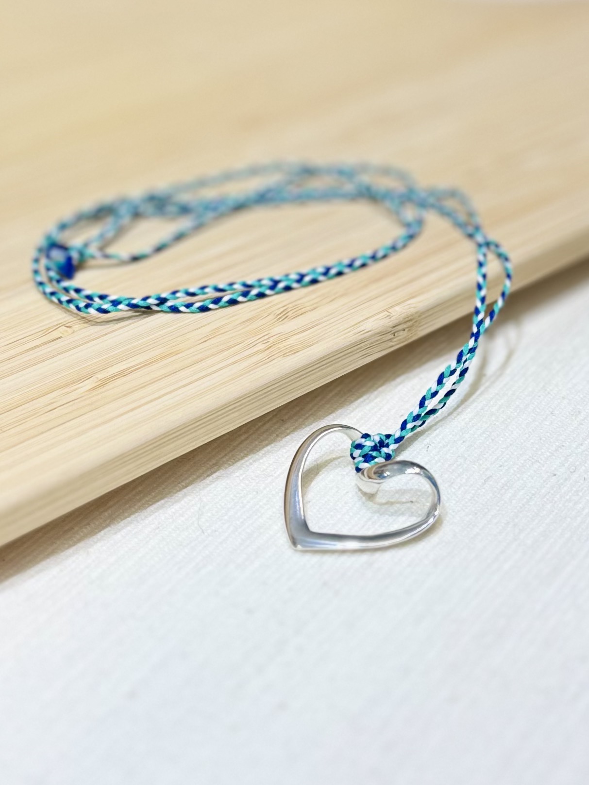 Kayla Cord Heart Necklace - Image 3