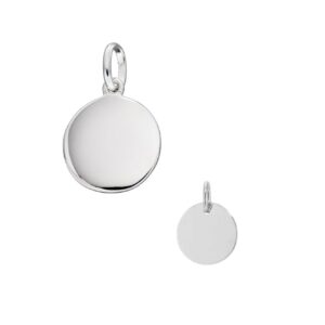 Aaliyah Silver Round Dog Tag