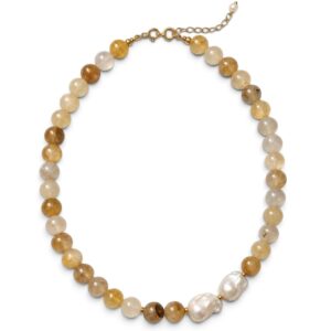 Miranda  Golden Rutilated Quartz Necklace
